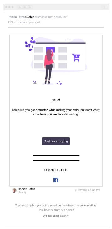 abandoned chat email