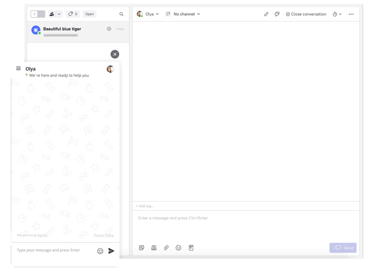 dashly chat on several devices