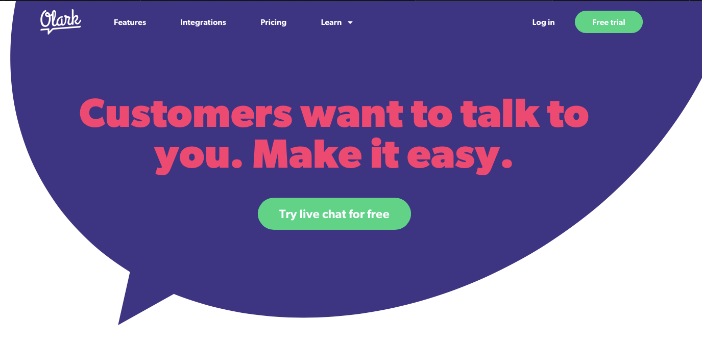 olark main page