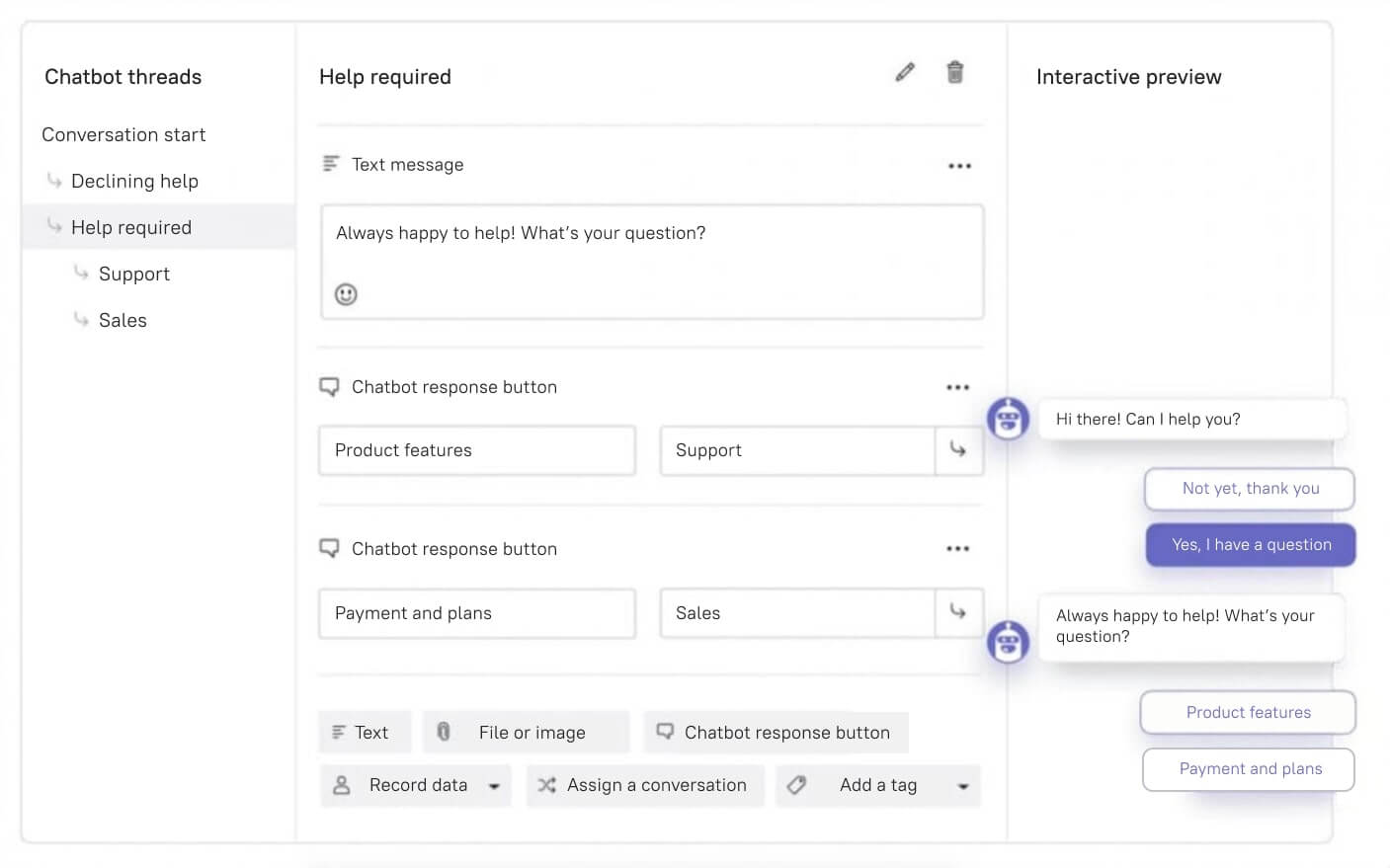 dashly leadbot configuring