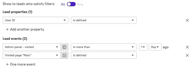 audience settings