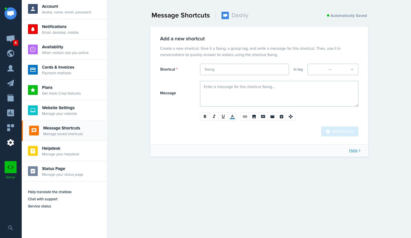 crisp admin panel