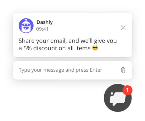 chatbot giving a discount for an email
