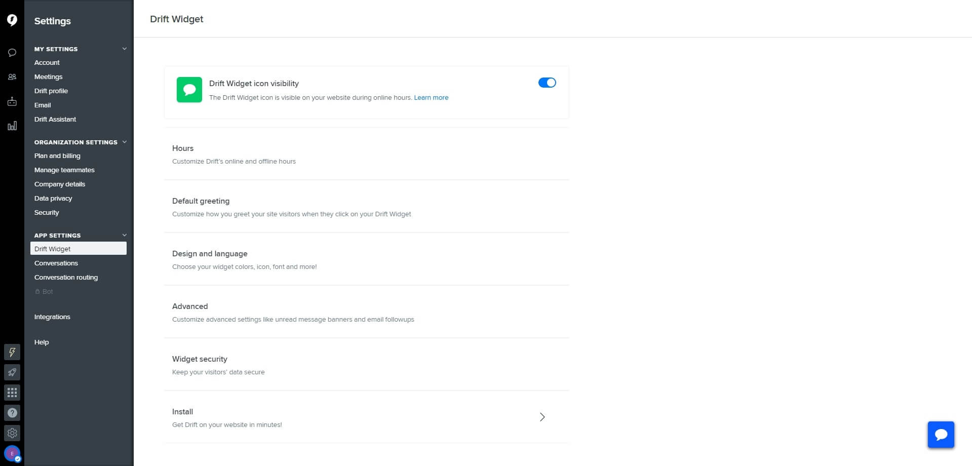 drift admin panel