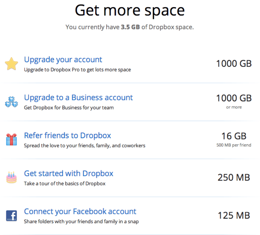 Dropbox growth hack