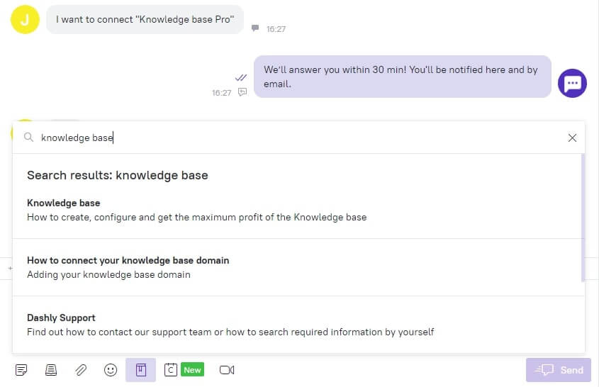 Dashly knowledge base