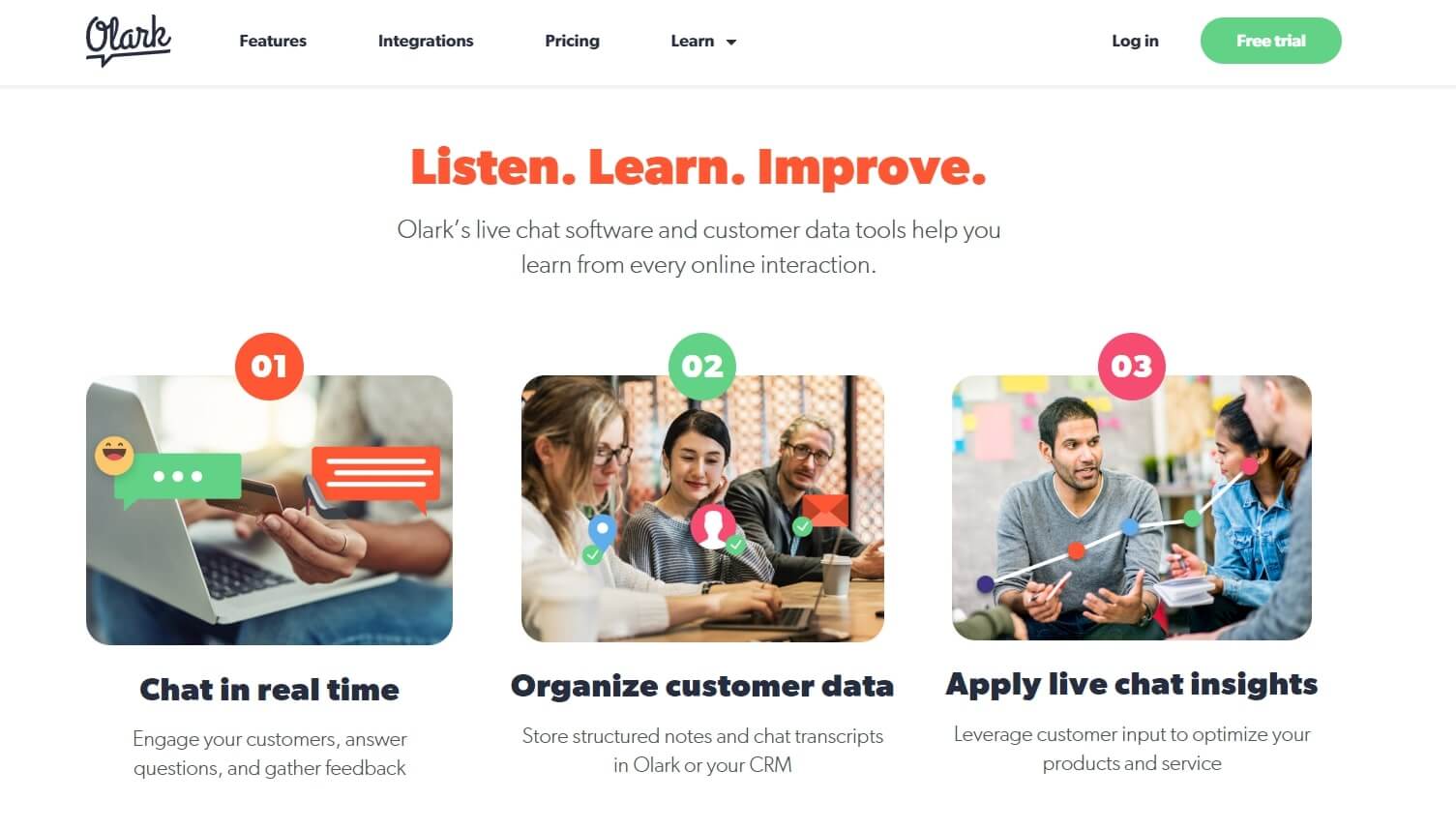 olark landing page
