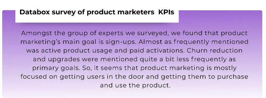 Product marketers metrics