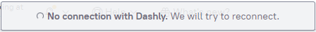no connection to dashly