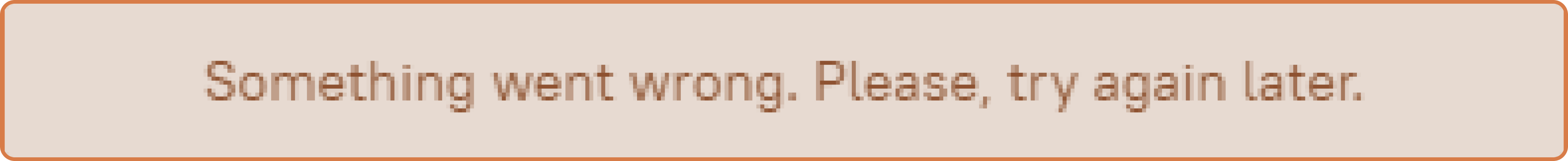 something went wrong