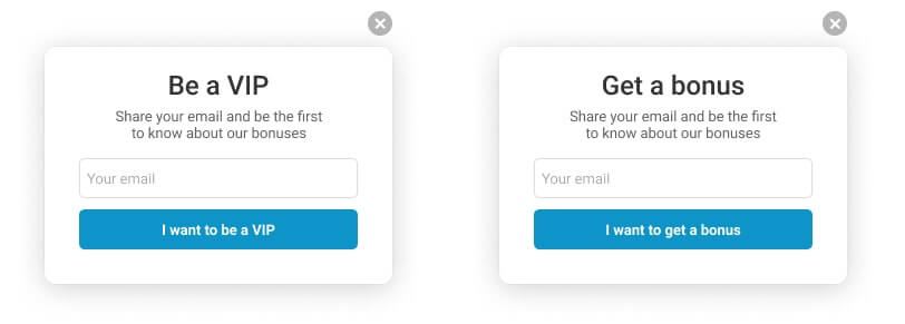 pop-up a/b testing