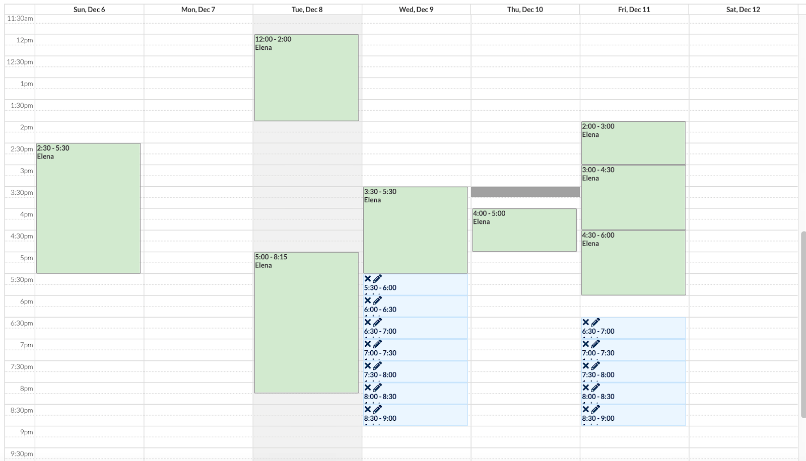 Customer Interview calendar