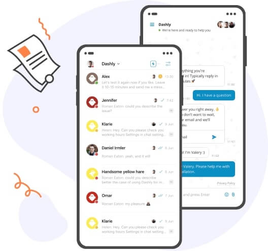 Live chat mobile app