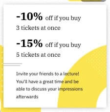 The conversion rate to buying “additional” tickets was 3,13%.