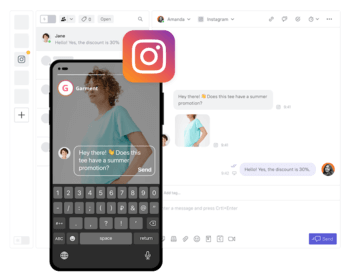Reply to messages, reactions and mentions from Instagram and other messengers in one Dashly inbox 