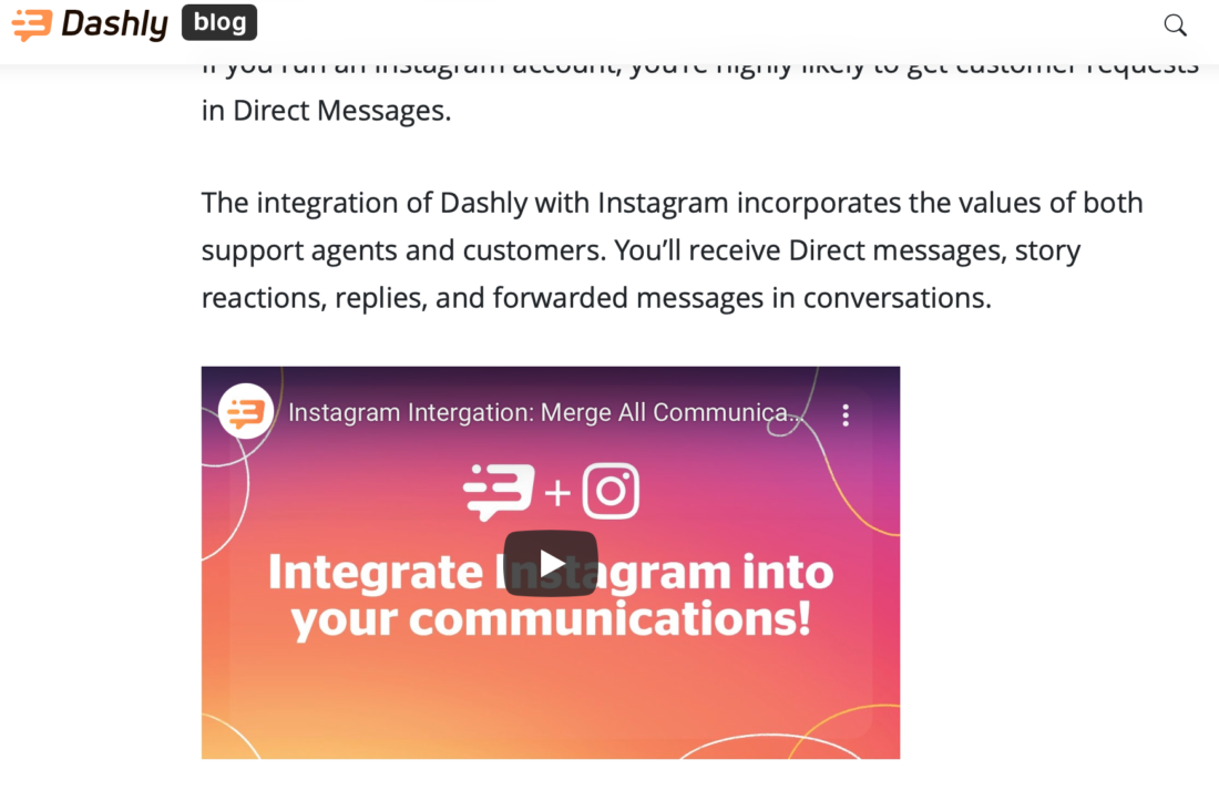 Dashly uses infographics and videos in release notes