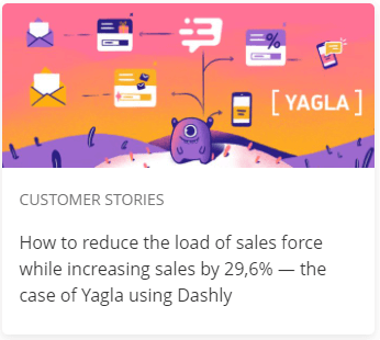 How to reduce a load of salespeople while increasing sales by 29,6% — the case of Yagla using Dashly