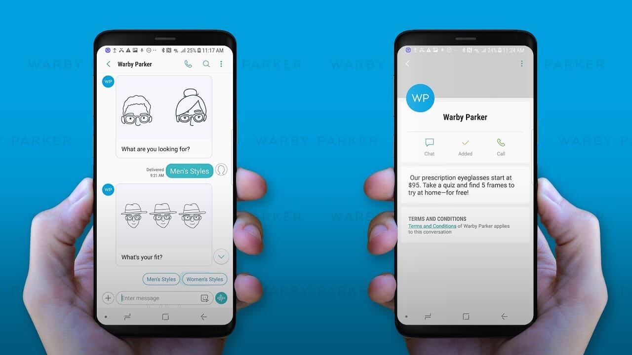 Warby Parket customer focused chatbot acts as a consultant