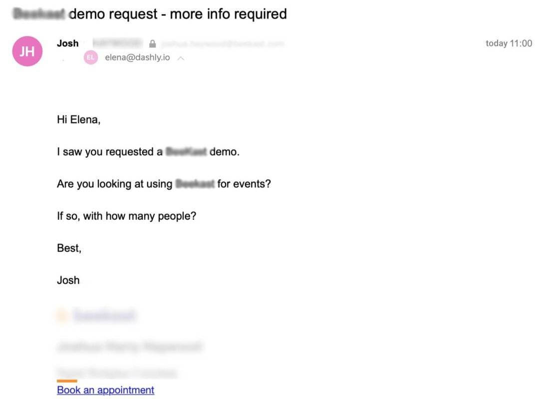 demo email