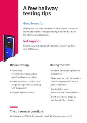 Find a few hallway testing tips