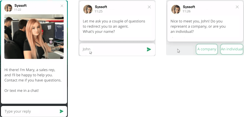 Syssoft's chatbot