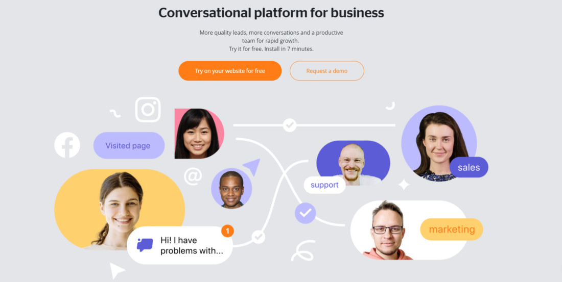 Dashly customers communication tool as one of Drift alternatives