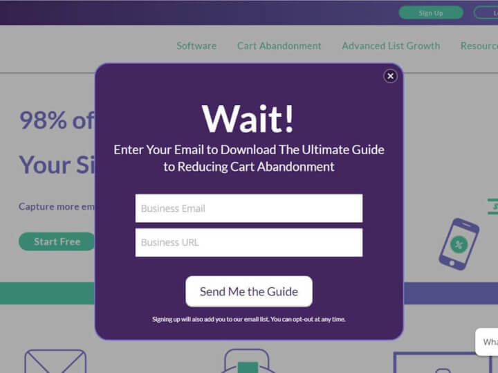 pop-p contact form lead generation tool