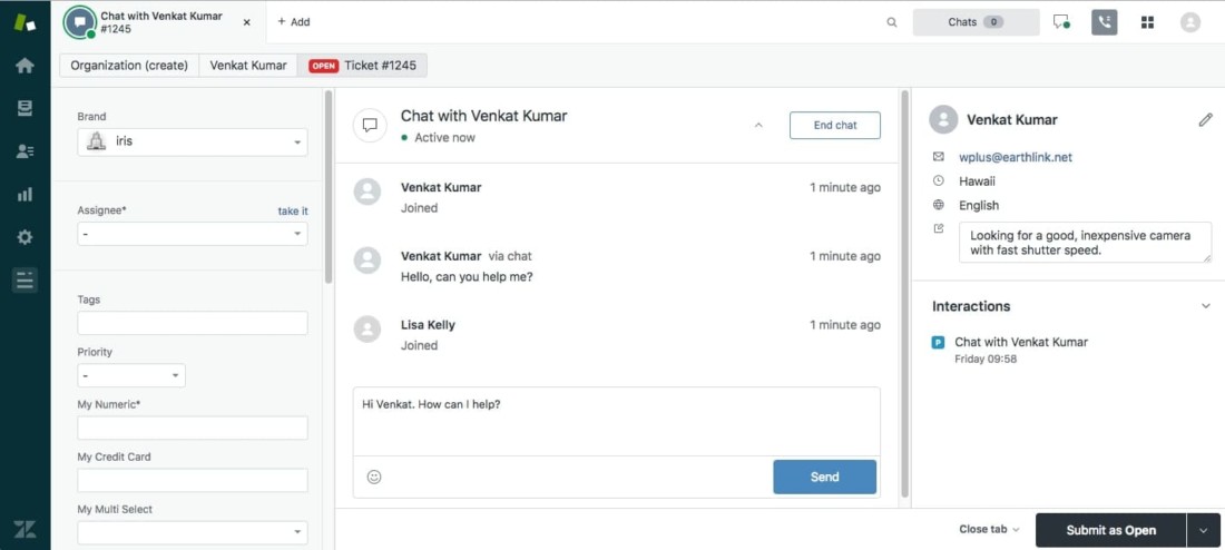live chat for saas
