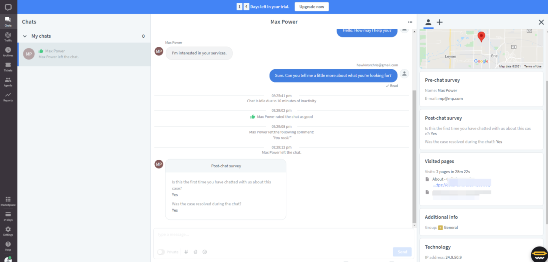 LiveChat tool