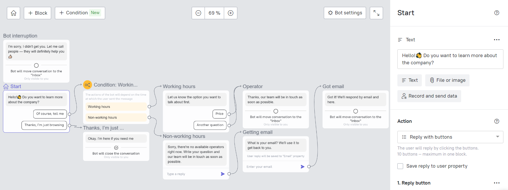 live chat best practice chatbot