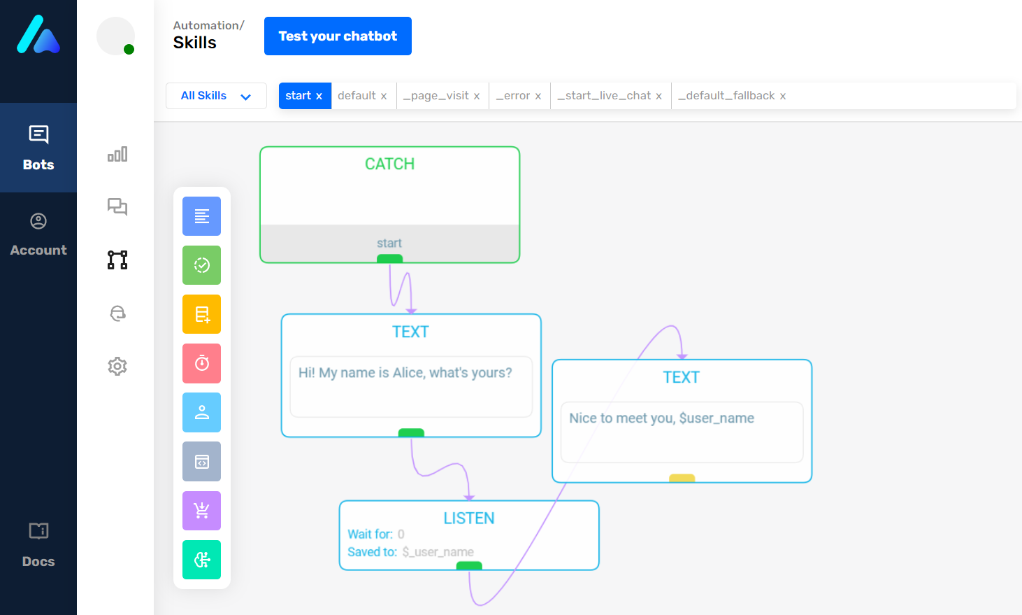 activechat chatbot for customer service