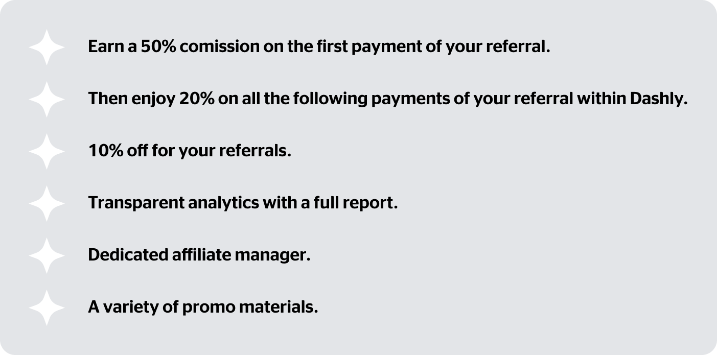 dashly affiliate program key points
