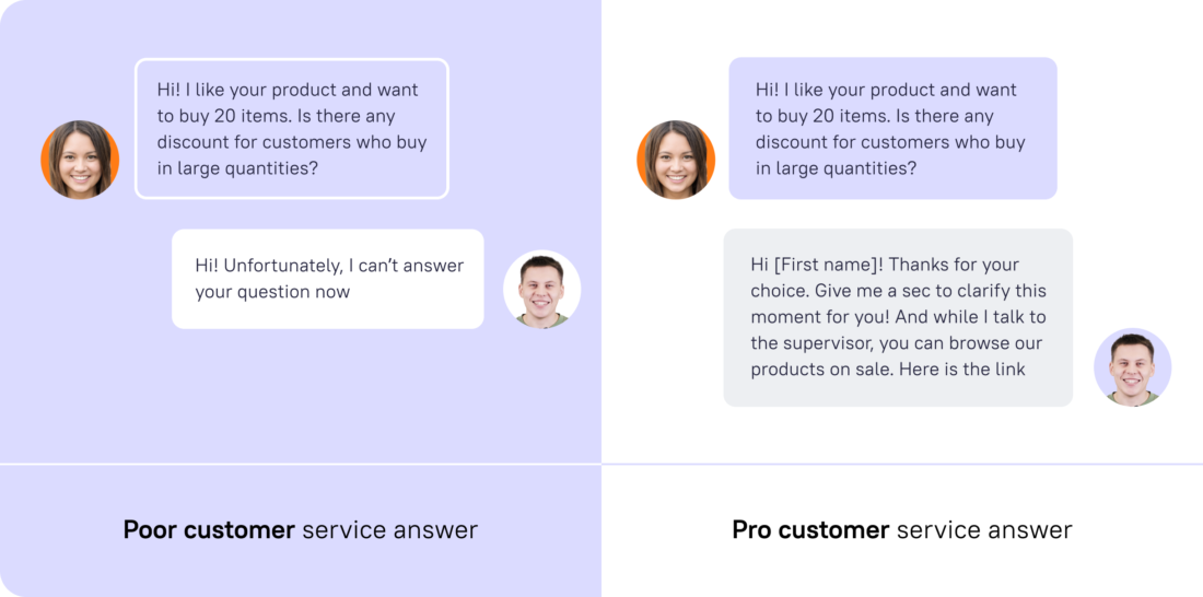 live chat best practices customer scenarios
