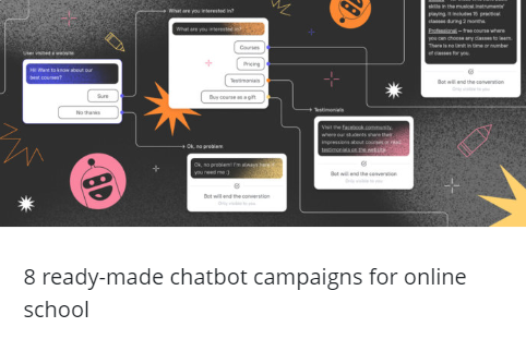 how to build a chatbot for an online school