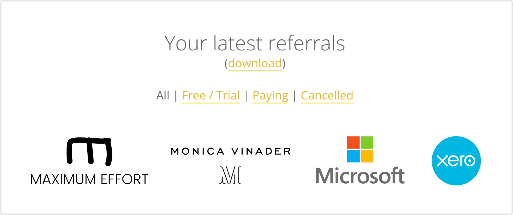referrals example