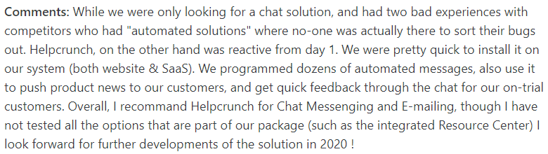 helpcrunch mobile live chat review