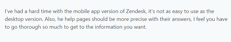 review on Zendesk mobile live chat