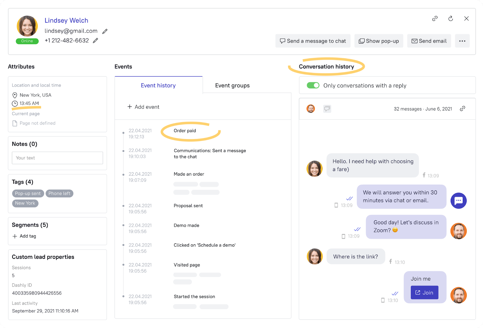 lead card to gather data for conversion rate optimization hypotheses