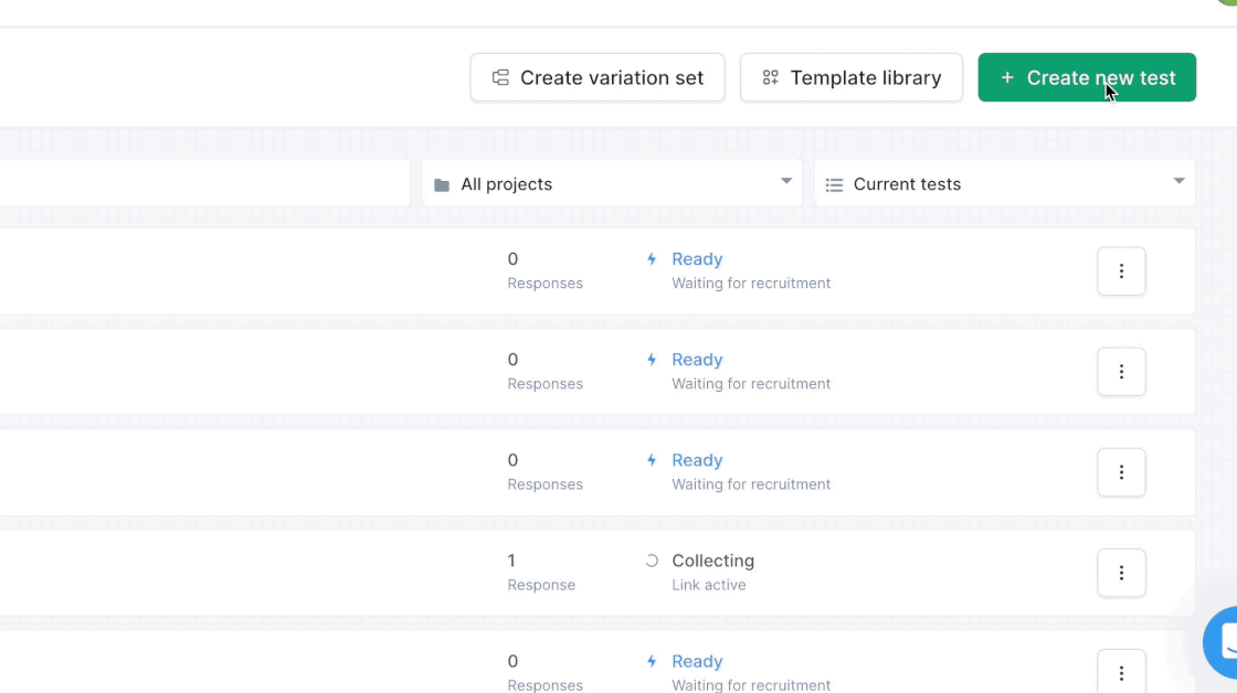 usabilityhub tool admin panel for conversion rate optimization