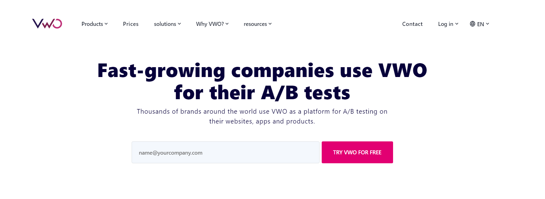 vwo testing best tools for growth hacking