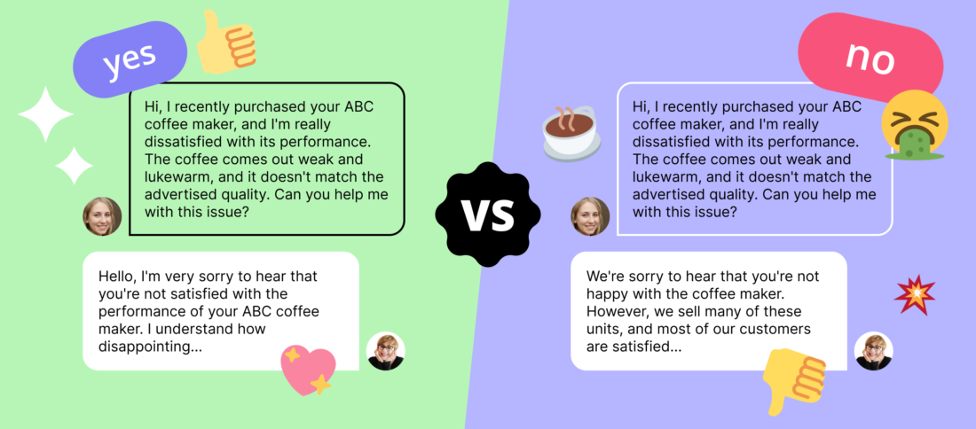 Script templates and tips on dealing with a dissatisfied customer