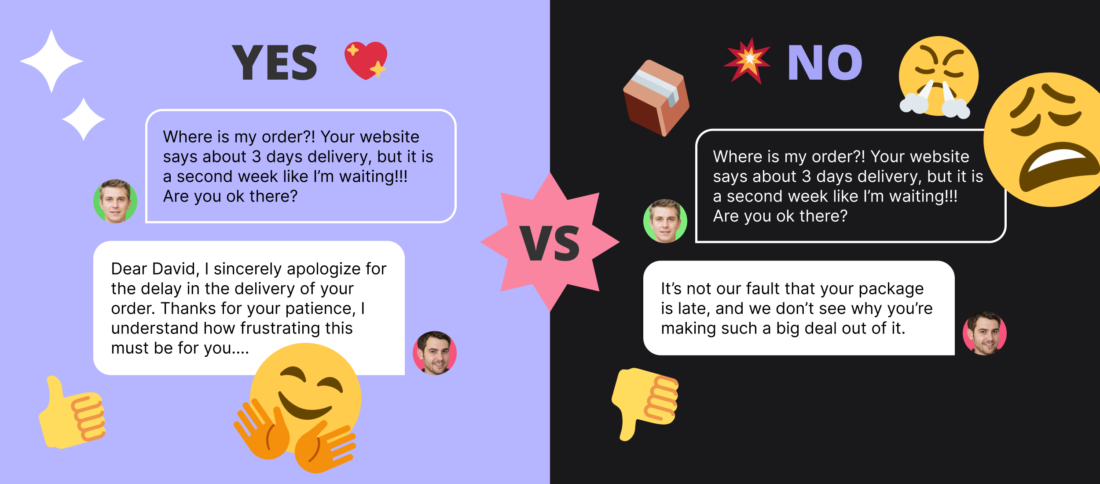 Example of an impatient customer scenario and script to answer it