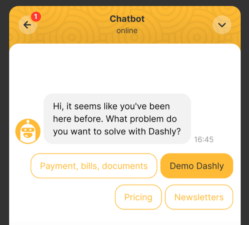 Dashly chatbot