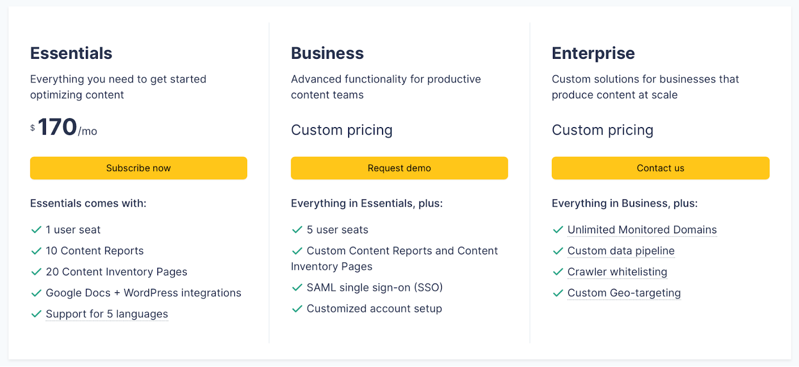 Clearscope pricing