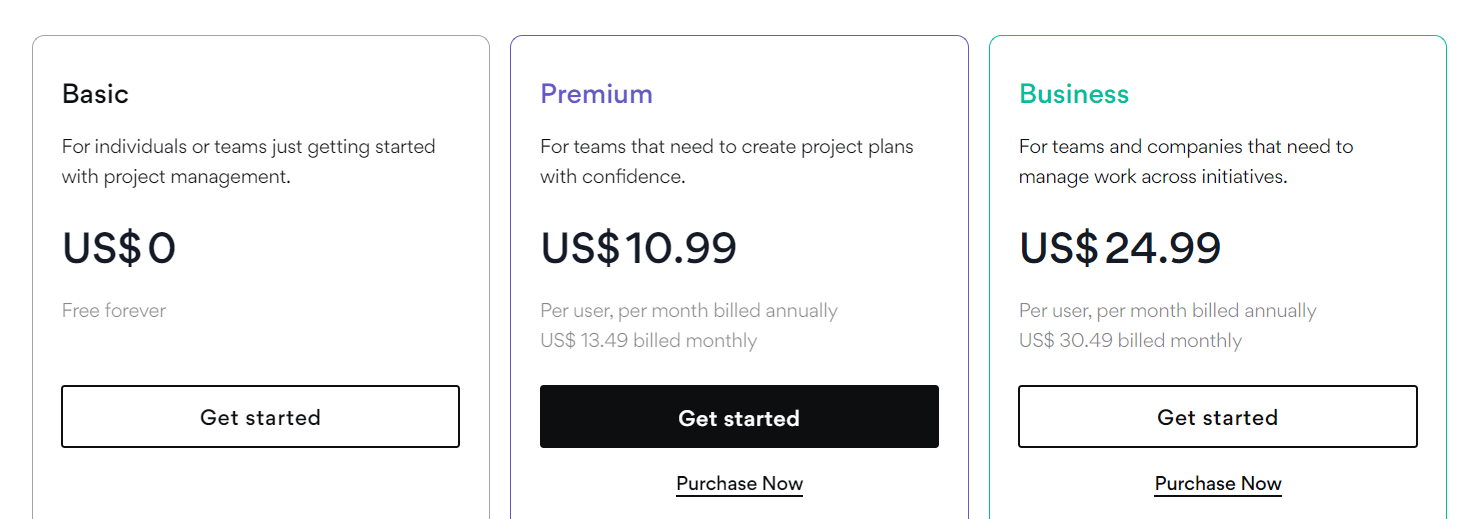 Asana pricing