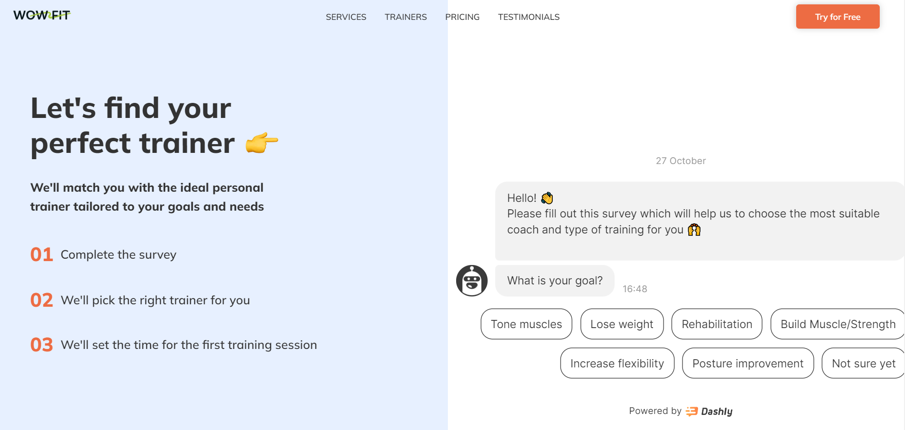 Dashly AI chatbot