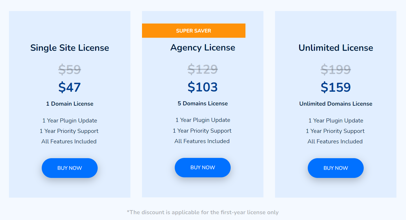 Fluent Form pricing