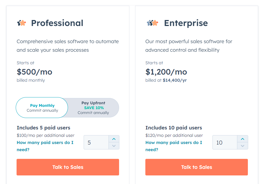 HubSpot pricing