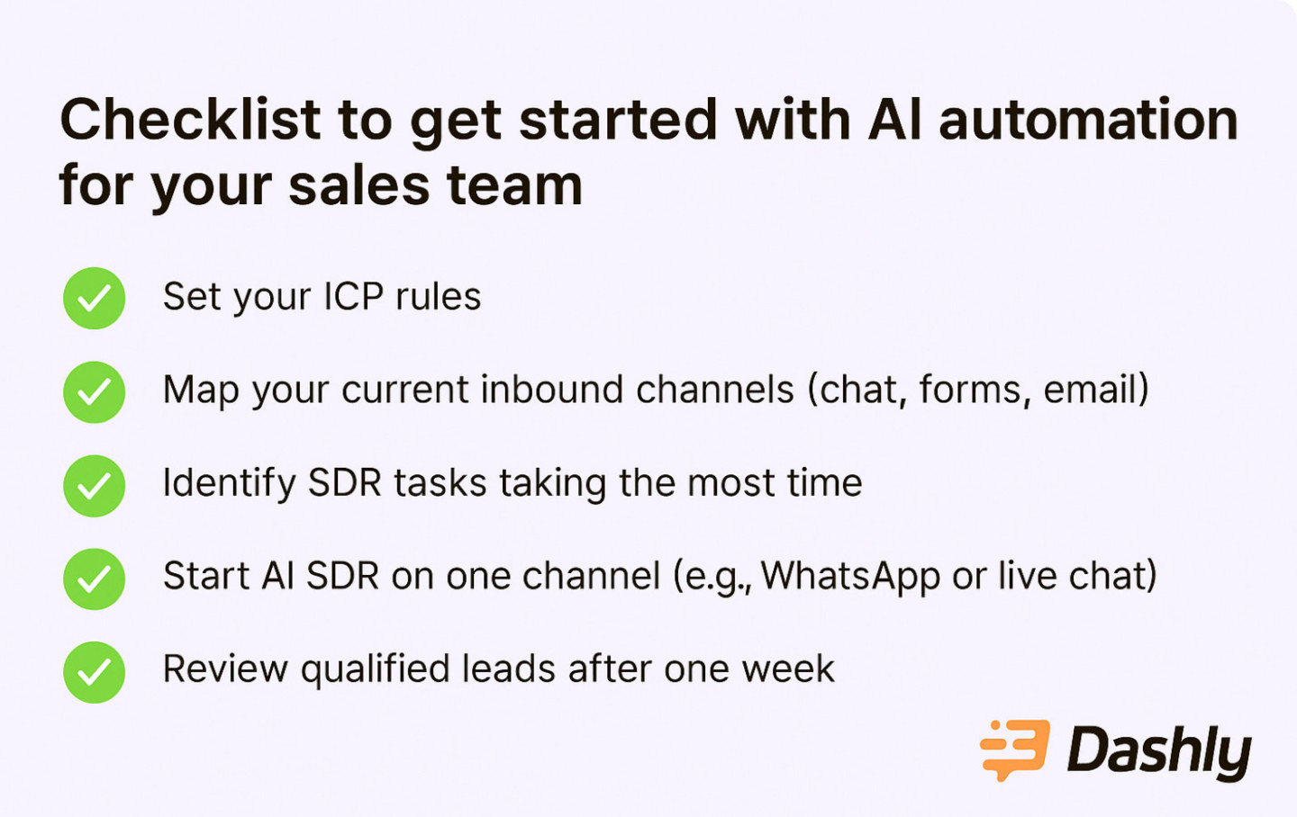 checklist to get started with AI