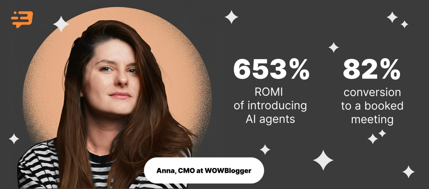 Case study of WOWBlogger: How to raise meeting booking to 82% and get 653% ROMI with AI agents